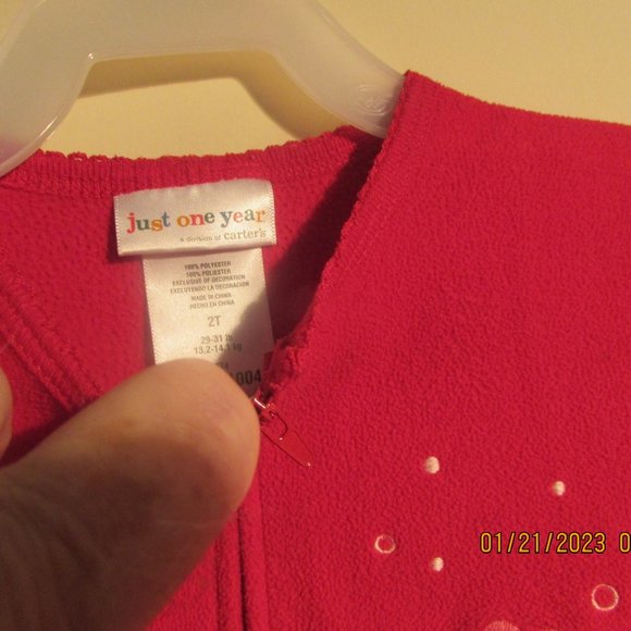 BABY CLOTHES - JUST ONE YEAR Pajamas - SIZE 2T - Picture 3 of 4